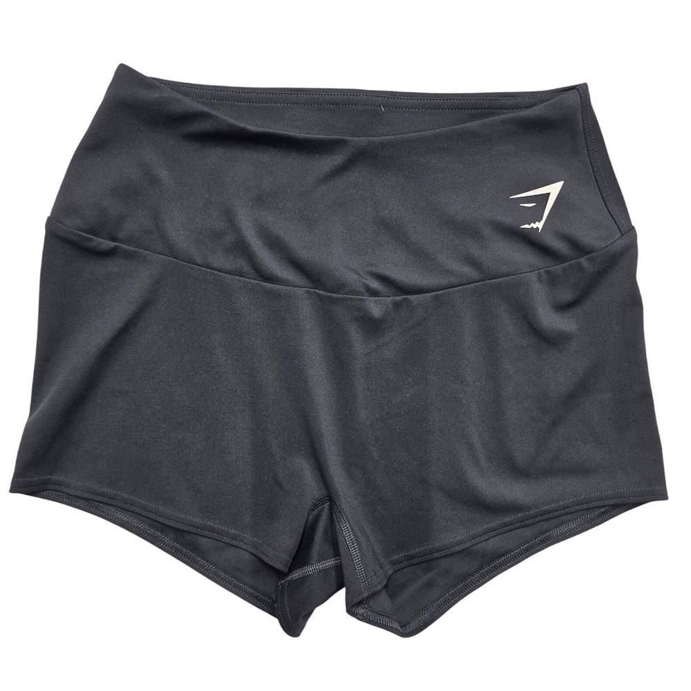 Gymshark High Waisted Training Booty Shorts Black Athletic Gym Women Large